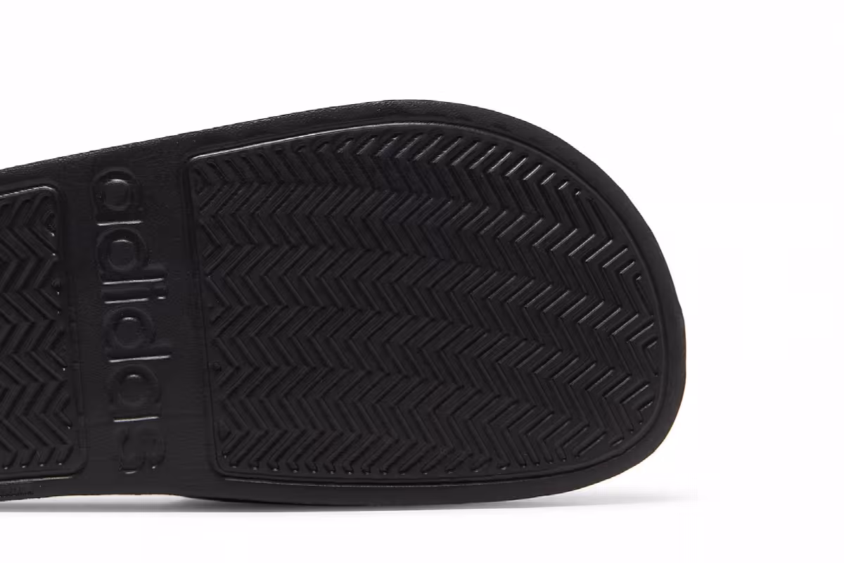 Hirocoledge x adidas Women's Adilette Shower Slide Black White, view 6