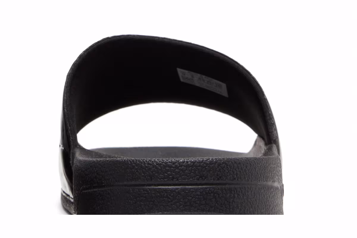 Hirocoledge x adidas Women's Adilette Shower Slide Black White, view 8