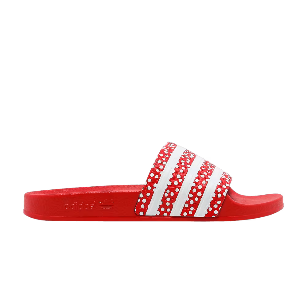 Adidas Women's Adilette Slide Polka - Vivid Red