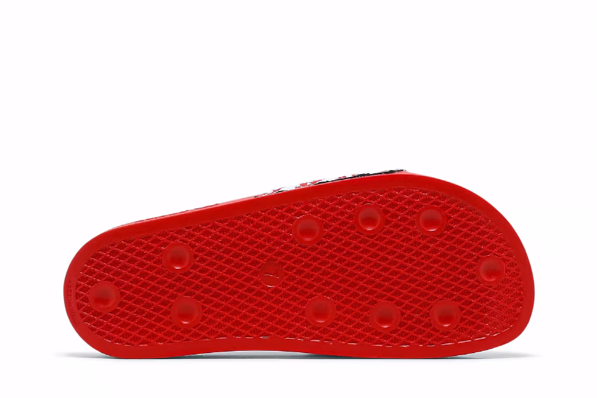 Adidas Women's Adilette Slide Polka - Vivid Red, view 5