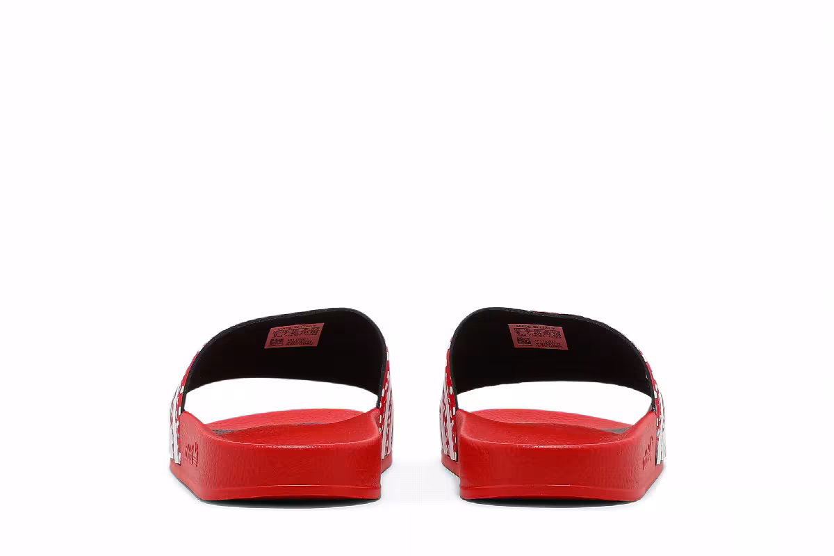 Adidas Women's Adilette Slide Polka - Vivid Red, view 7