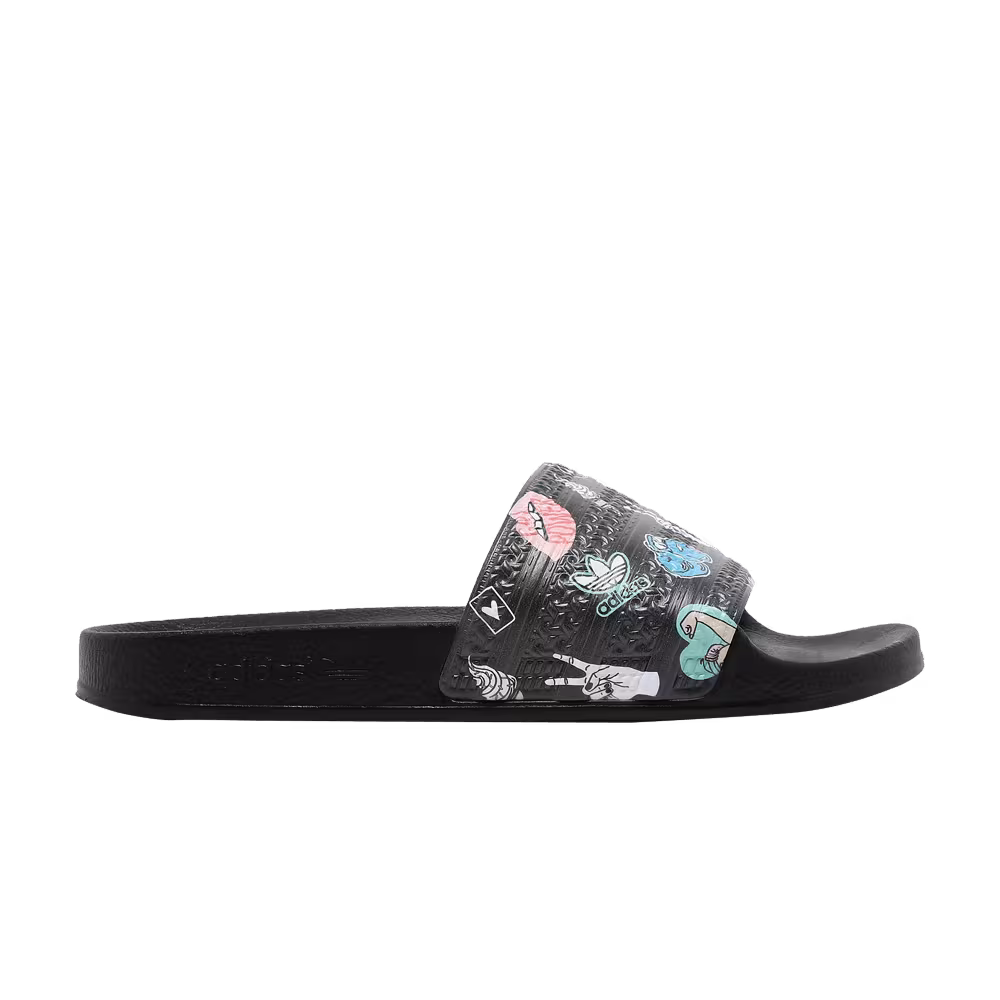 Adidas Adilette Slide J Empowering Graphics - Black