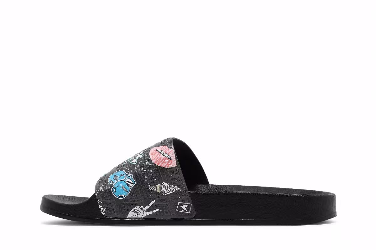 Adidas Adilette Slide J Empowering Graphics - Black, view 4