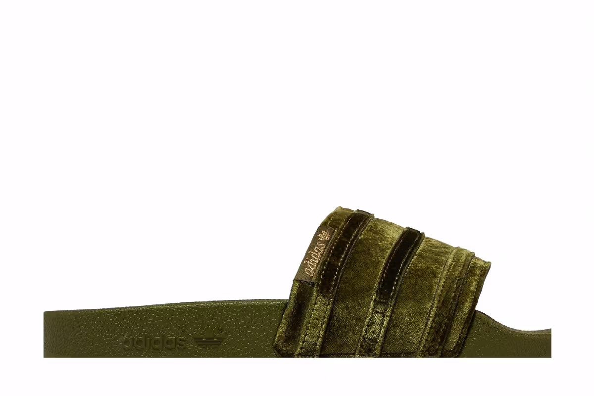 adidas Women's Adilette Slide Orbit Green, view 3