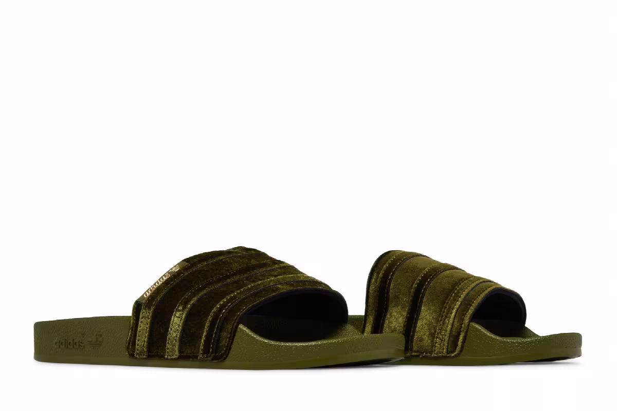 adidas Women's Adilette Slide Orbit Green, view 9