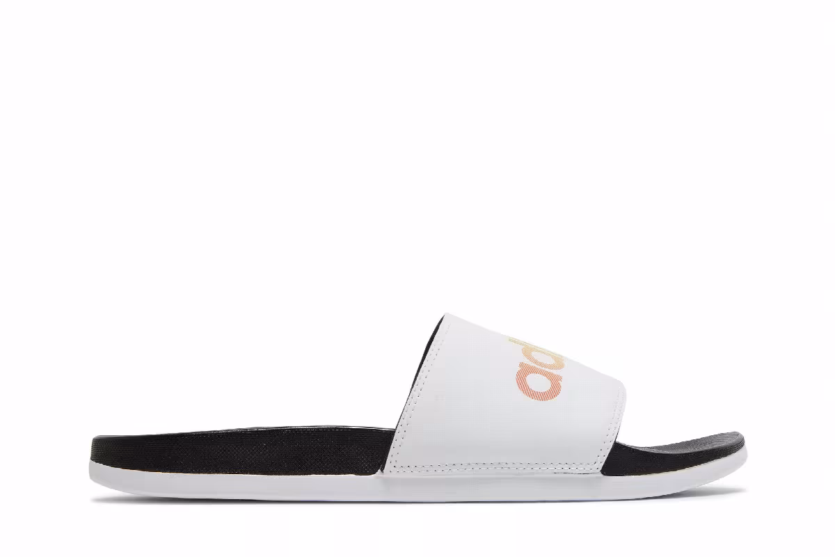 Adidas Adilette Comfort Slide White Multi, view 2