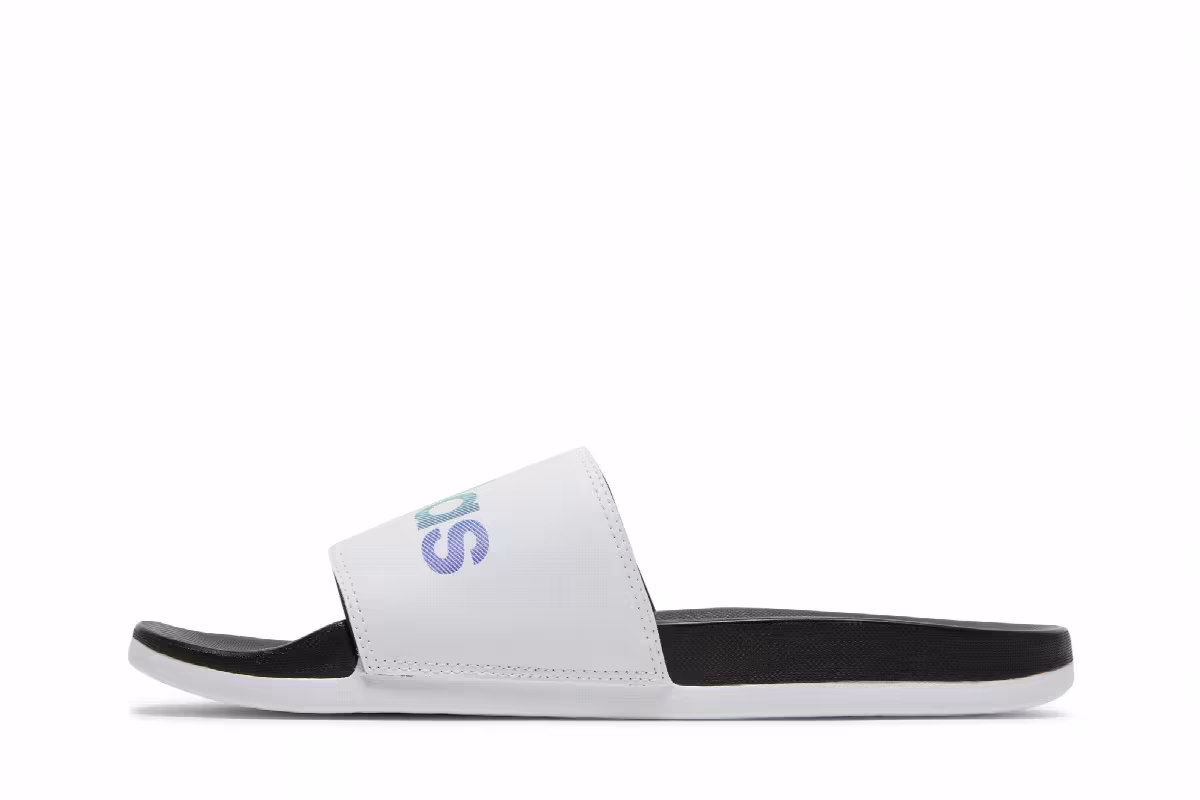 Adidas Adilette Comfort Slide White Multi, view 4