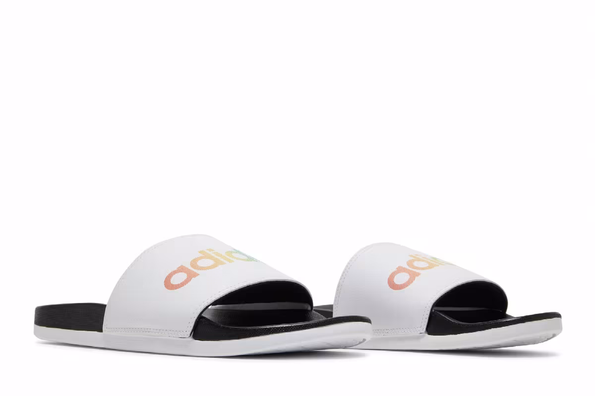 Adidas Adilette Comfort Slide White Multi, view 9
