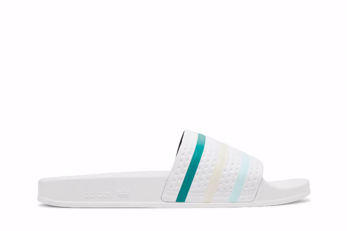 Adidas Adilette Slide White Halo Mint, view 2