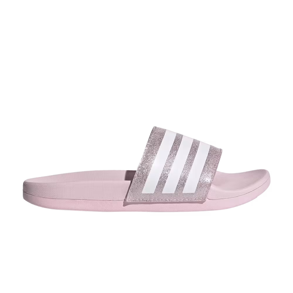 Adidas Adilette Comfort Slide J Clear Pink Glitter