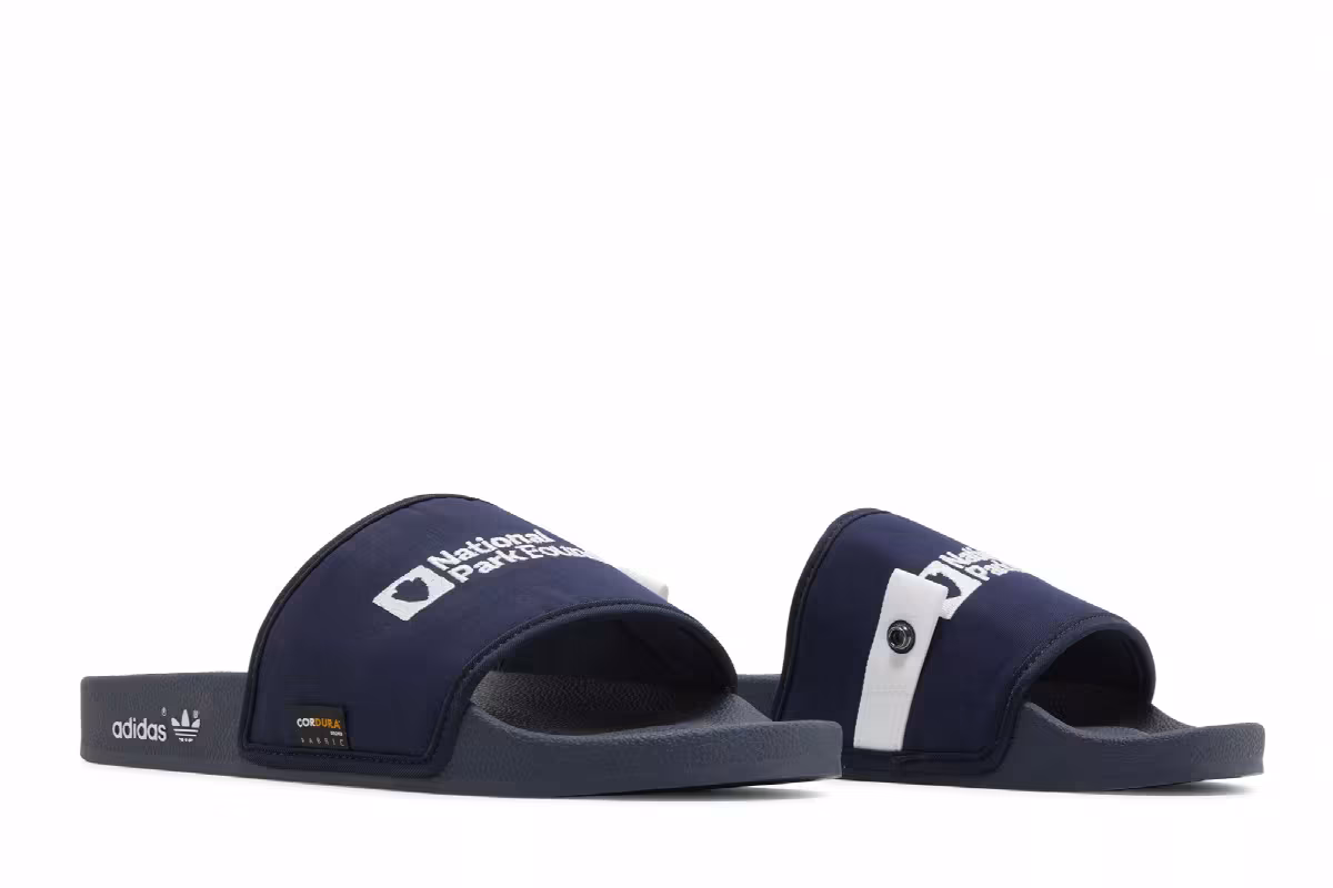 National Park Foundation x adidas Adilette Slide Collegiate Navy, view 9