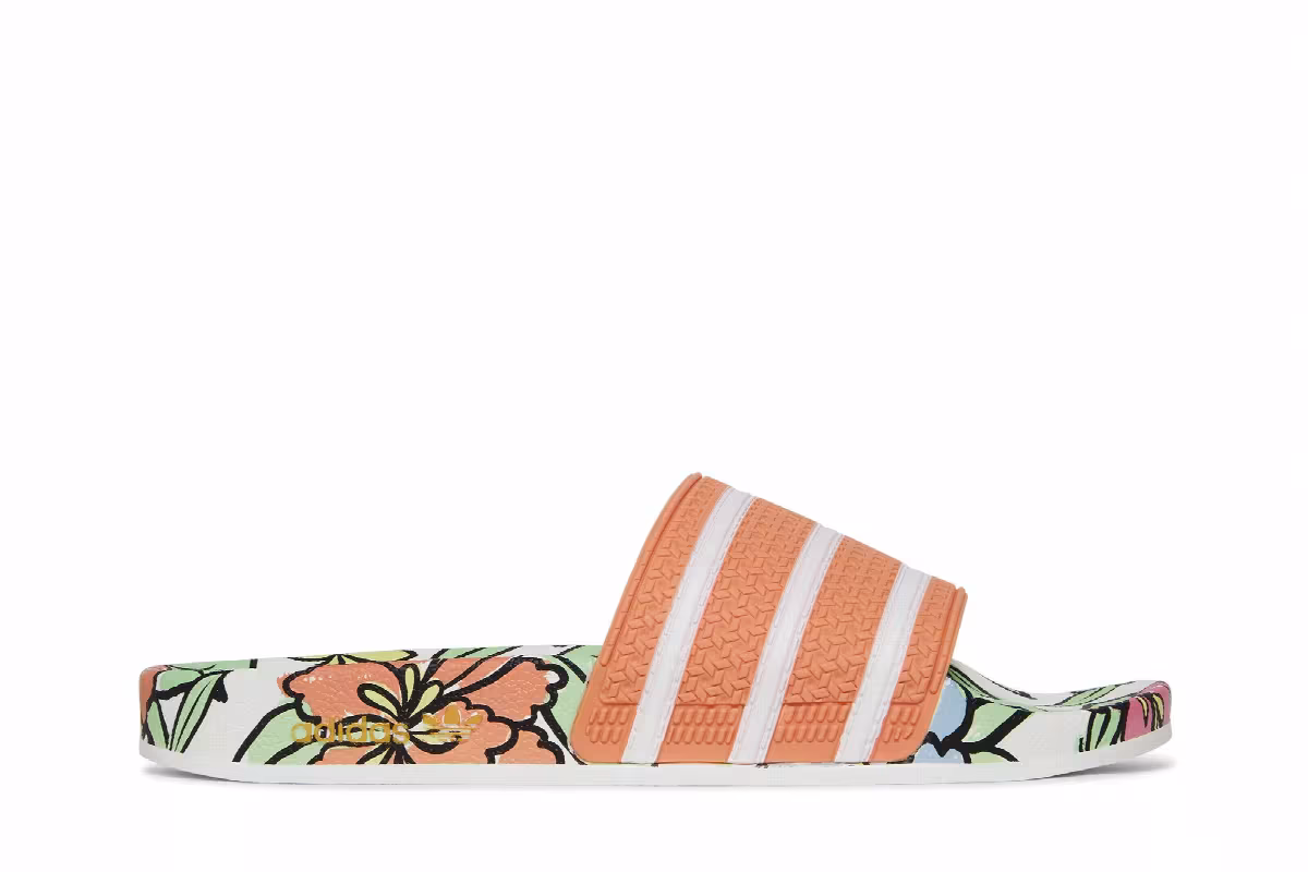 Adidas Women's Adilette Slide Ambient Blush Floral, view 2