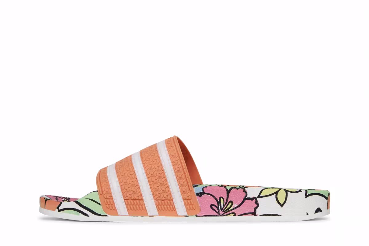 Adidas Women's Adilette Slide Ambient Blush Floral, view 4