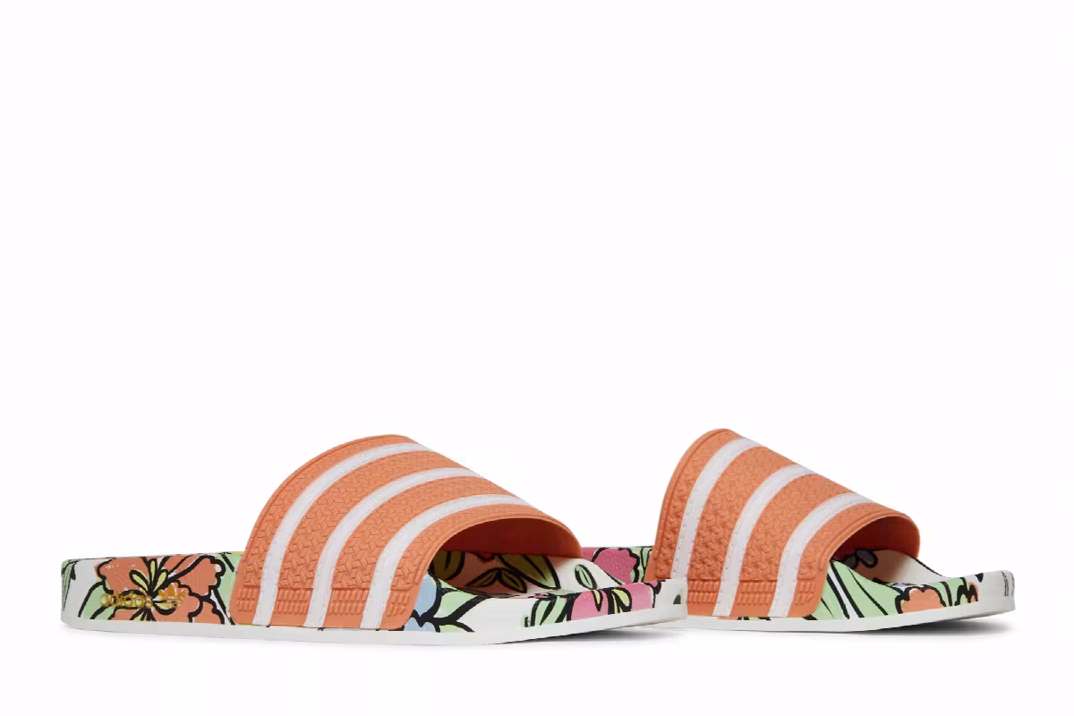 Adidas Women's Adilette Slide Ambient Blush Floral, view 9