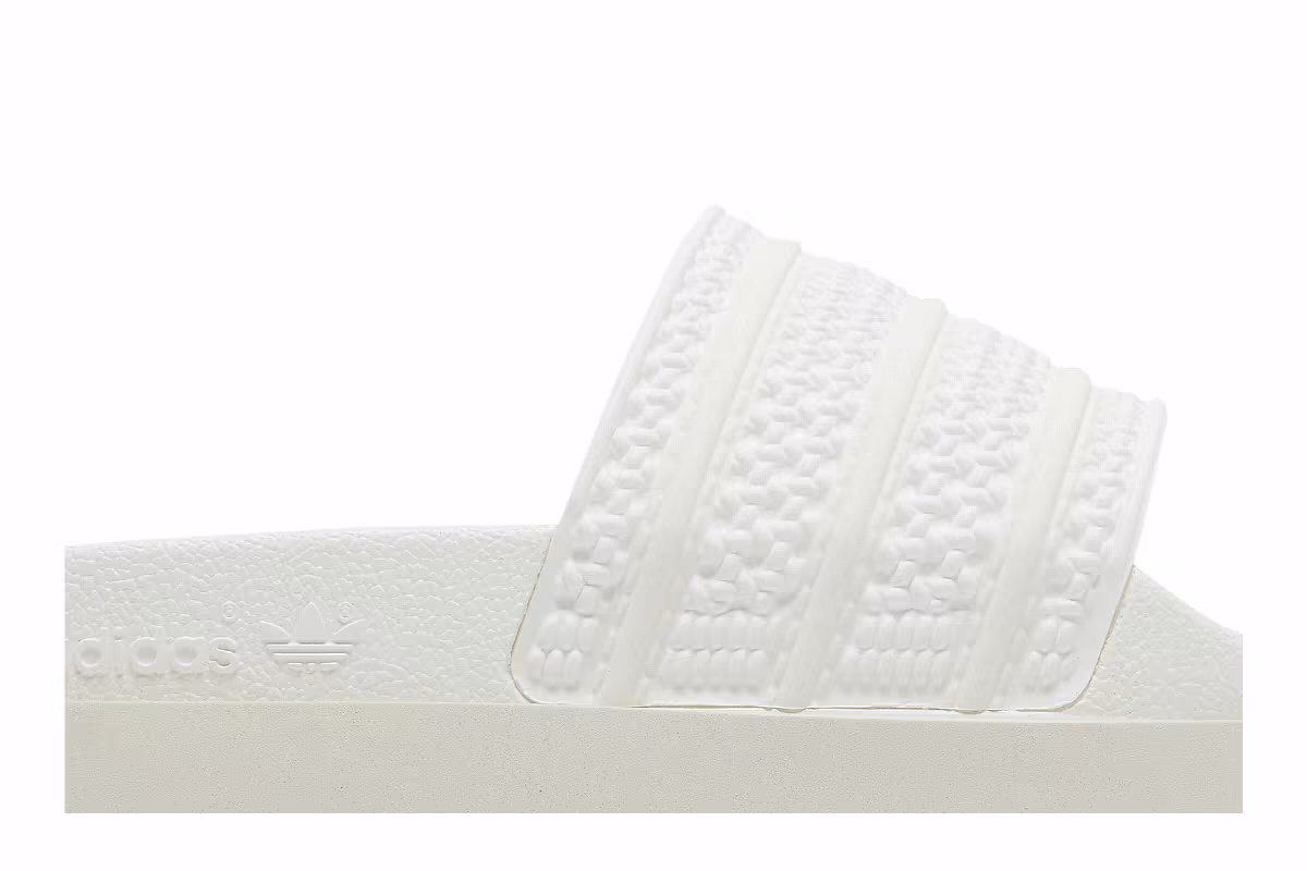 Adidas Women's Adilette Bonega Slide Triple White, view 3
