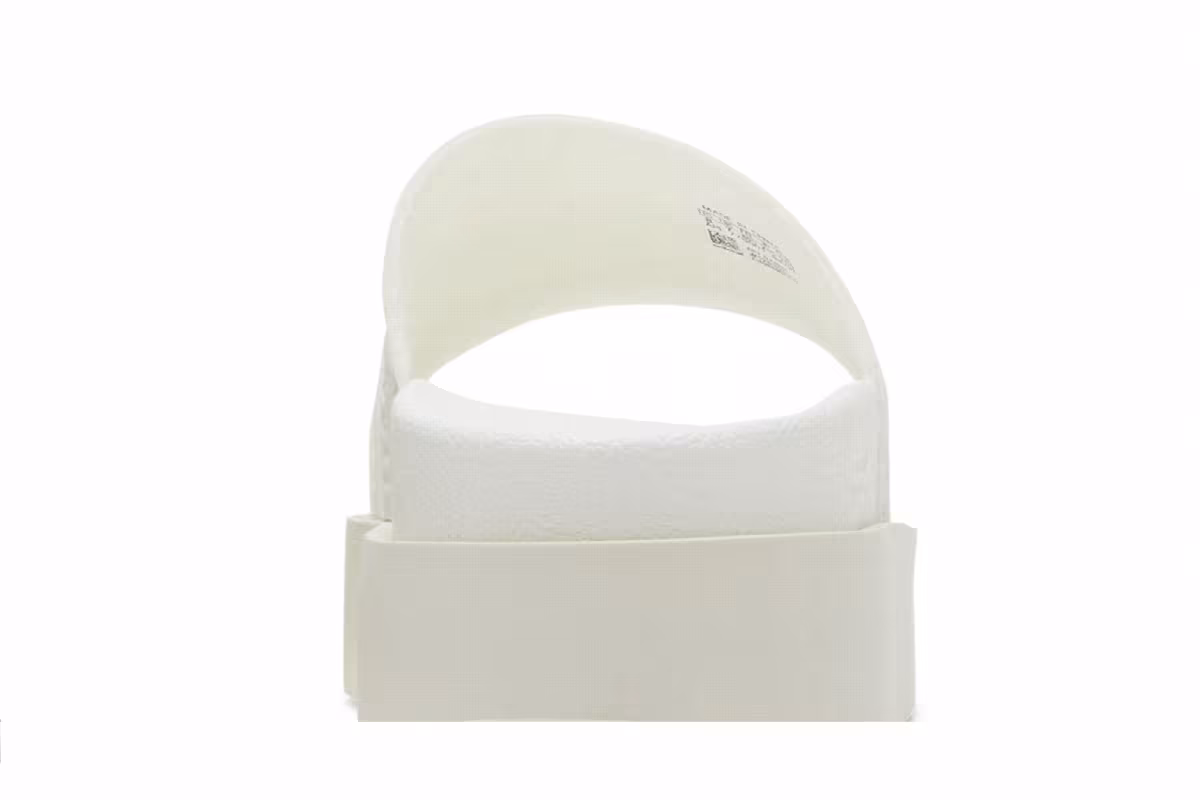 Adidas Women's Adilette Bonega Slide Triple White, view 8