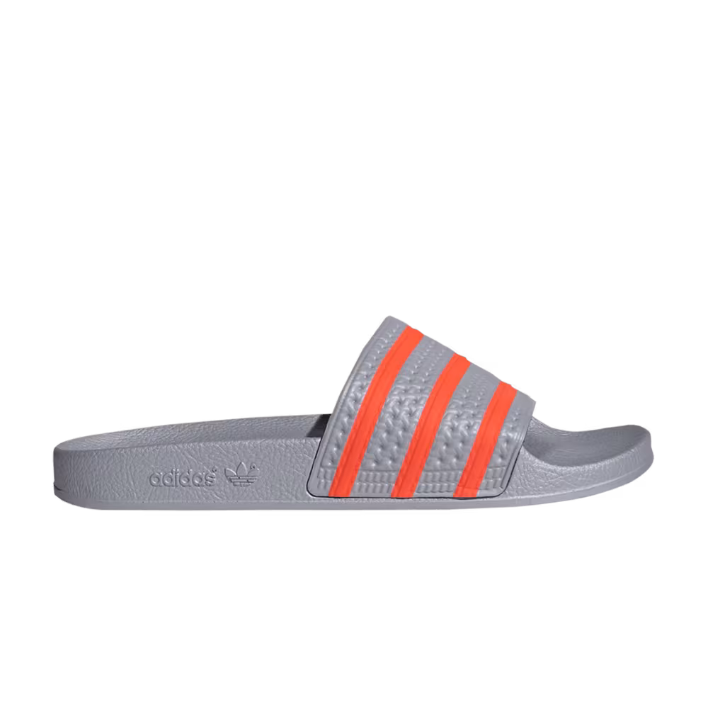 Adidas Adilette Slide Halo Silver Solar Red