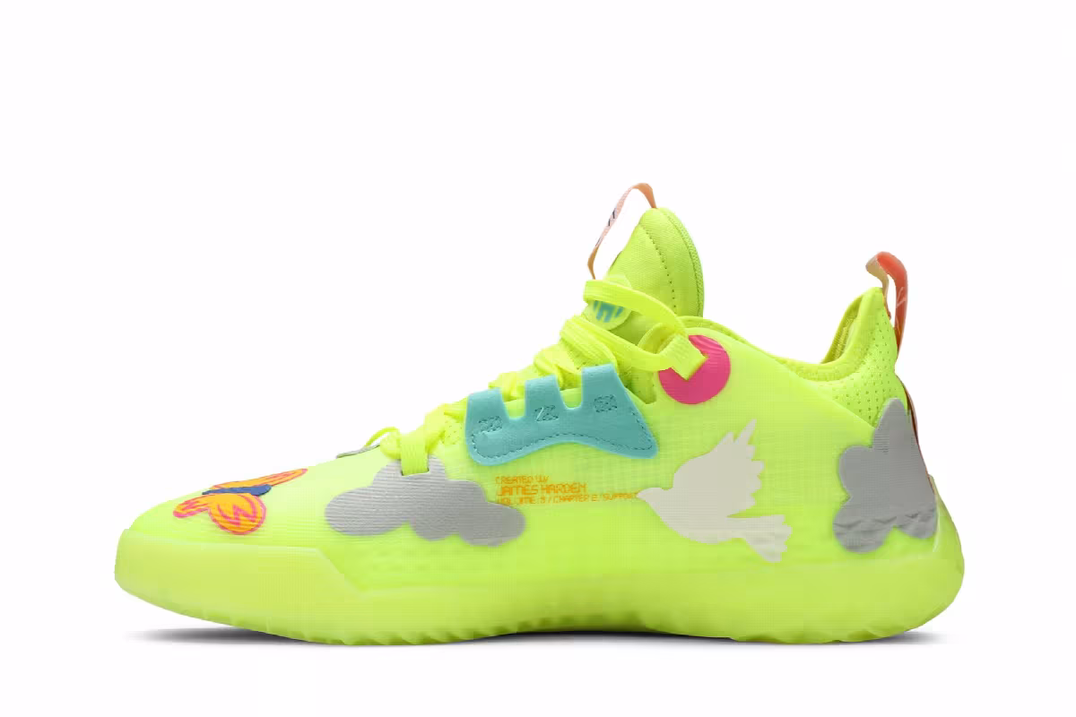 adidas Harden Vol. 5 Futurenatural Solar Yellow, view 4