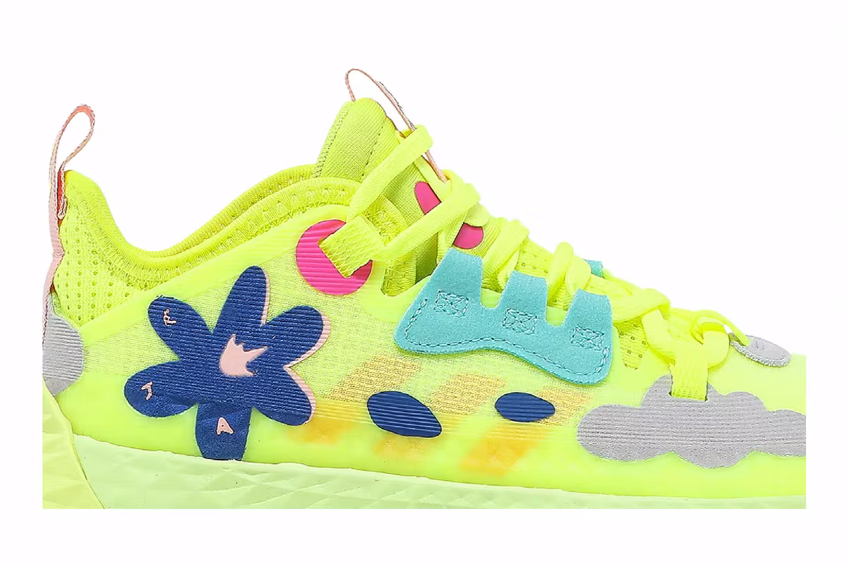 adidas Harden Vol. 5 J Futurenatural Solar Yellow, view 3