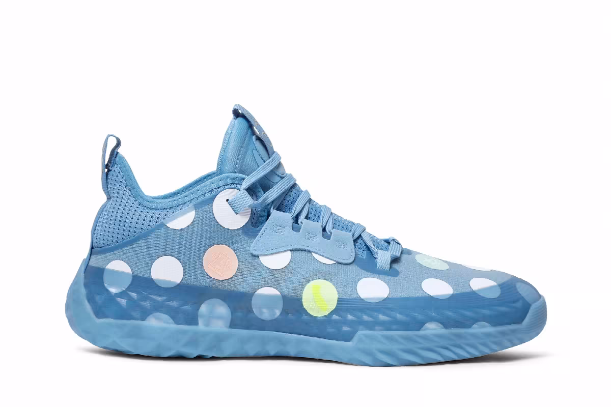 adidas Harden Vol. 5 Futurenatural Polka Dot - Team Light Blue, view 2
