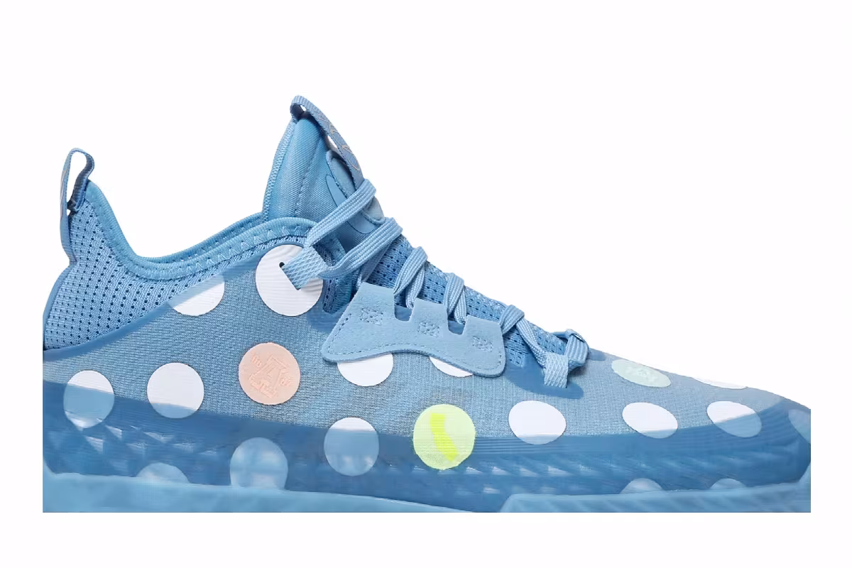 adidas Harden Vol. 5 Futurenatural Polka Dot - Team Light Blue, view 3