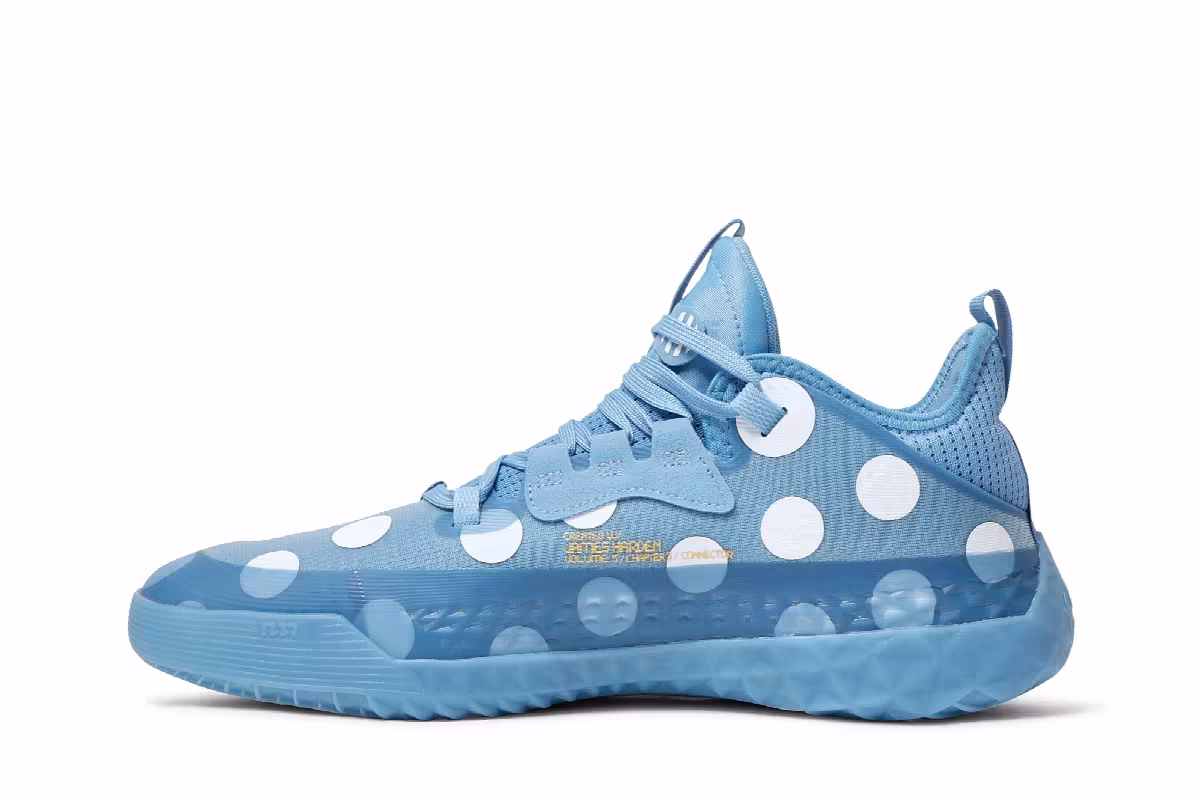 adidas Harden Vol. 5 Futurenatural Polka Dot - Team Light Blue, view 4
