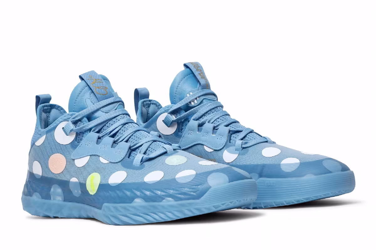 adidas Harden Vol. 5 Futurenatural Polka Dot - Team Light Blue, view 9