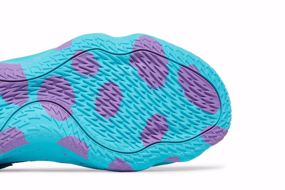 Monsters Inc. x adidas Dame 7 EXTPLY Sulley, view 6