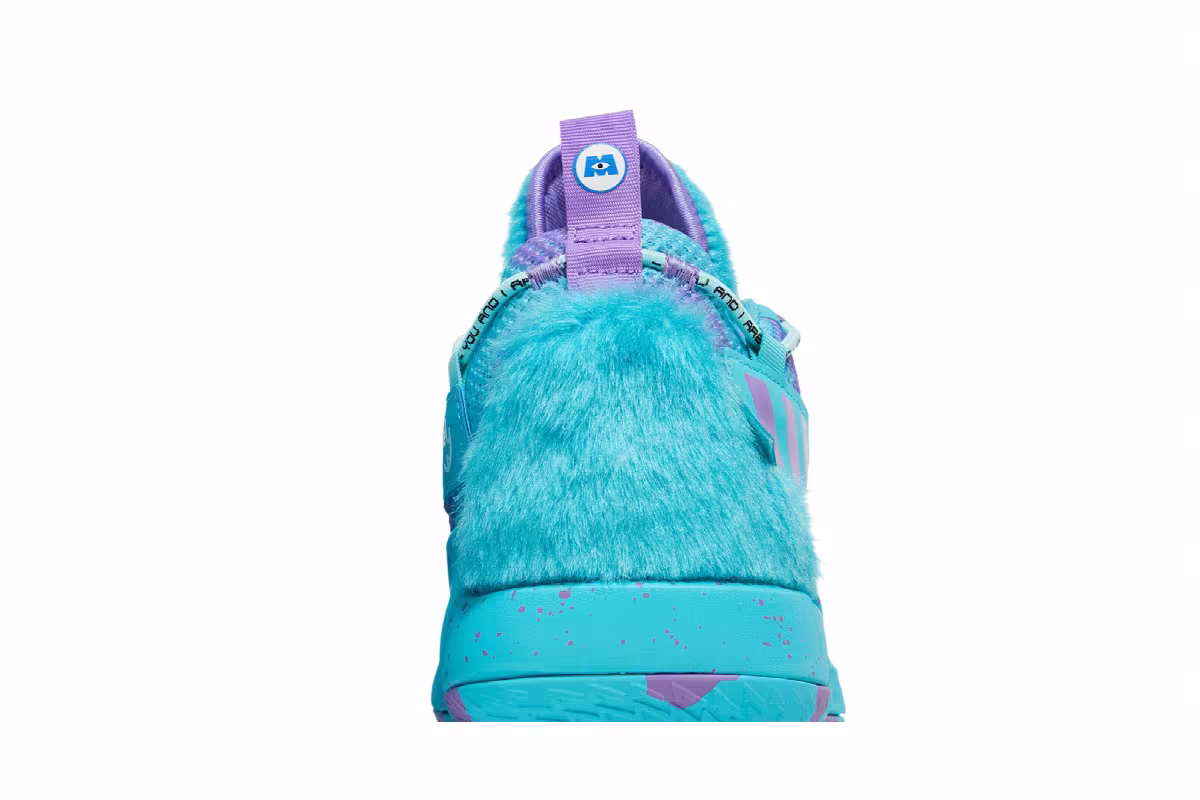 Monsters Inc. x adidas Dame 7 EXTPLY Sulley, view 8