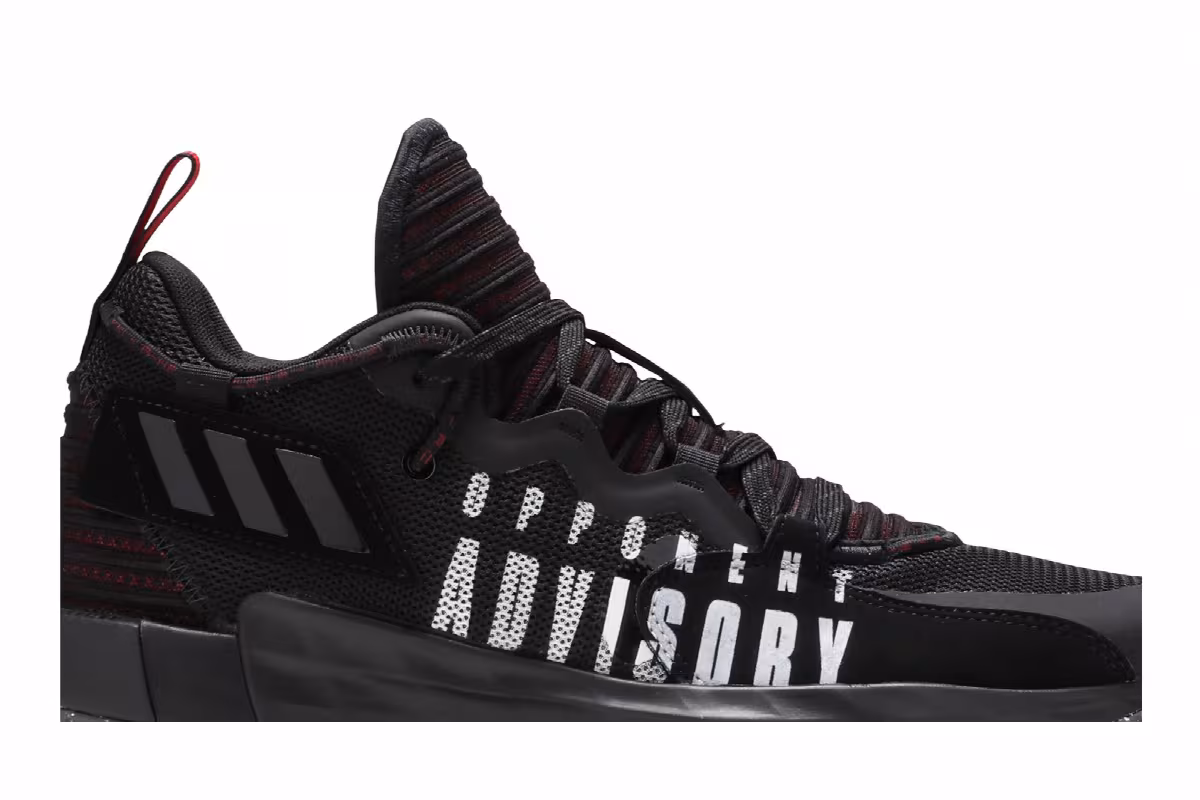 adidas Dame 7 Opponent Advisory - Black Vivid Red, view 3