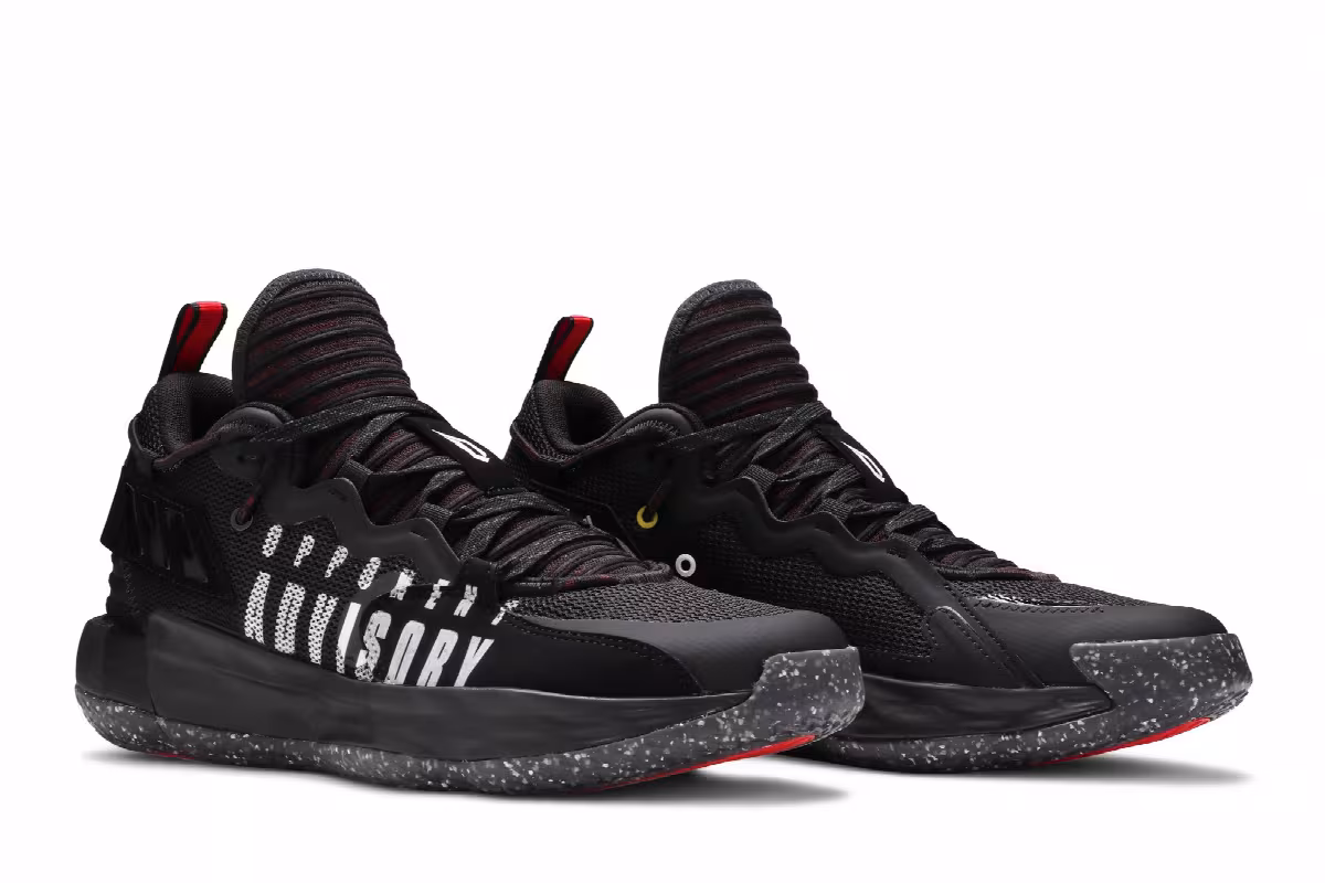 adidas Dame 7 Opponent Advisory - Black Vivid Red, view 9