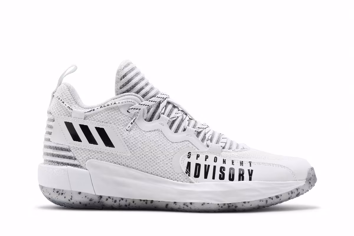 adidas Dame 7 EXTPLY Opponent Advisory - White, view 2