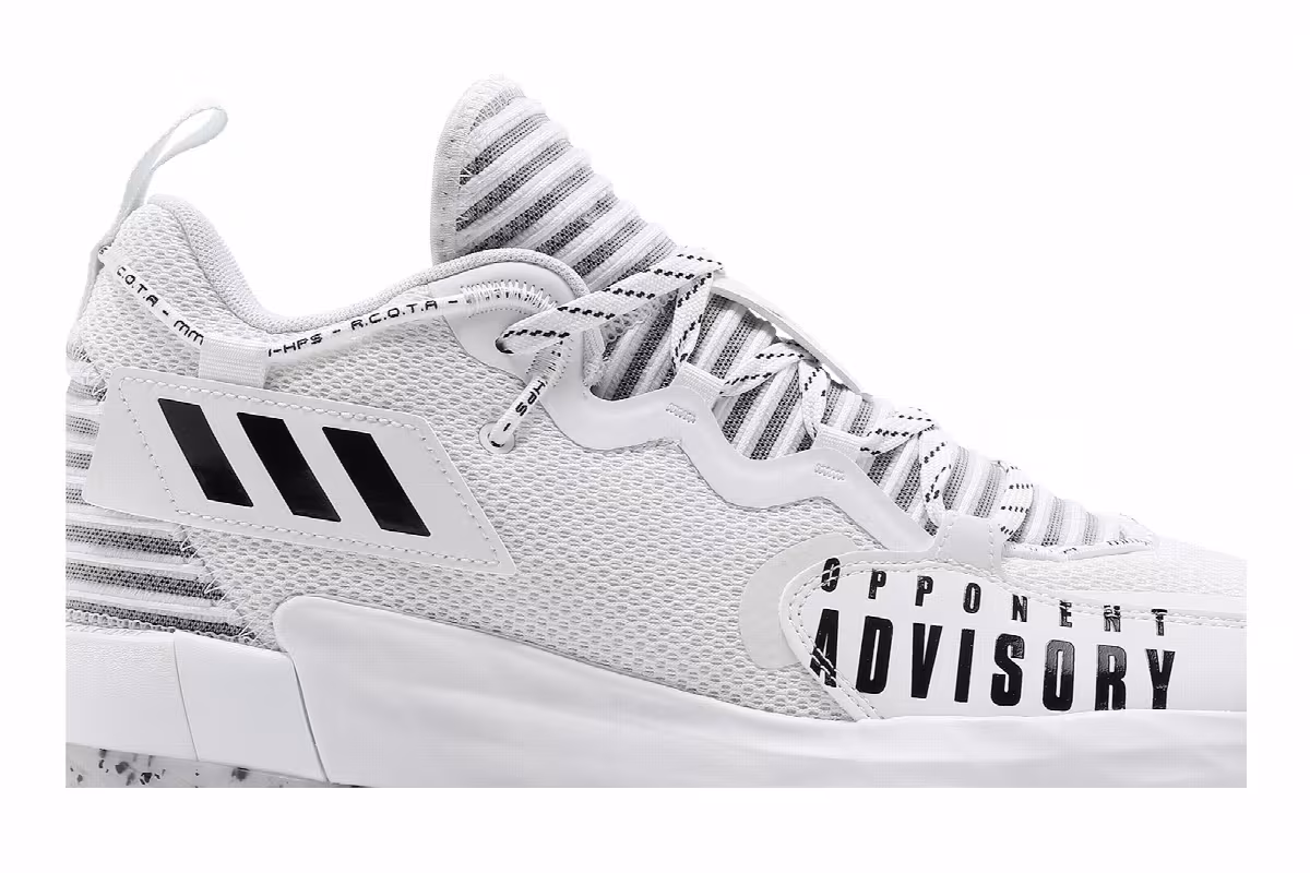 adidas Dame 7 EXTPLY Opponent Advisory - White, view 3