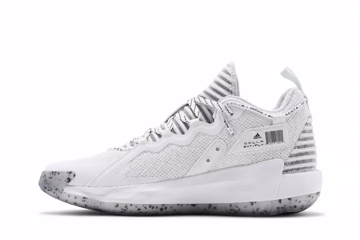 adidas Dame 7 EXTPLY Opponent Advisory - White, view 4
