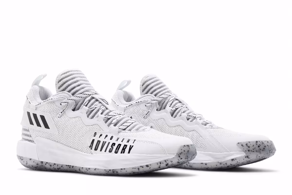adidas Dame 7 EXTPLY Opponent Advisory - White, view 9