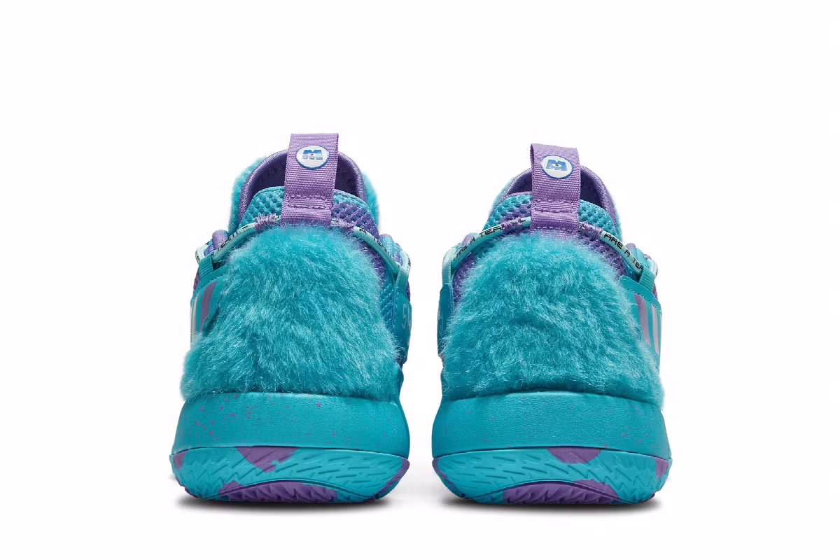 Monsters Inc. x adidas Dame 7 EXTPLY Big Kid Sulley, view 7