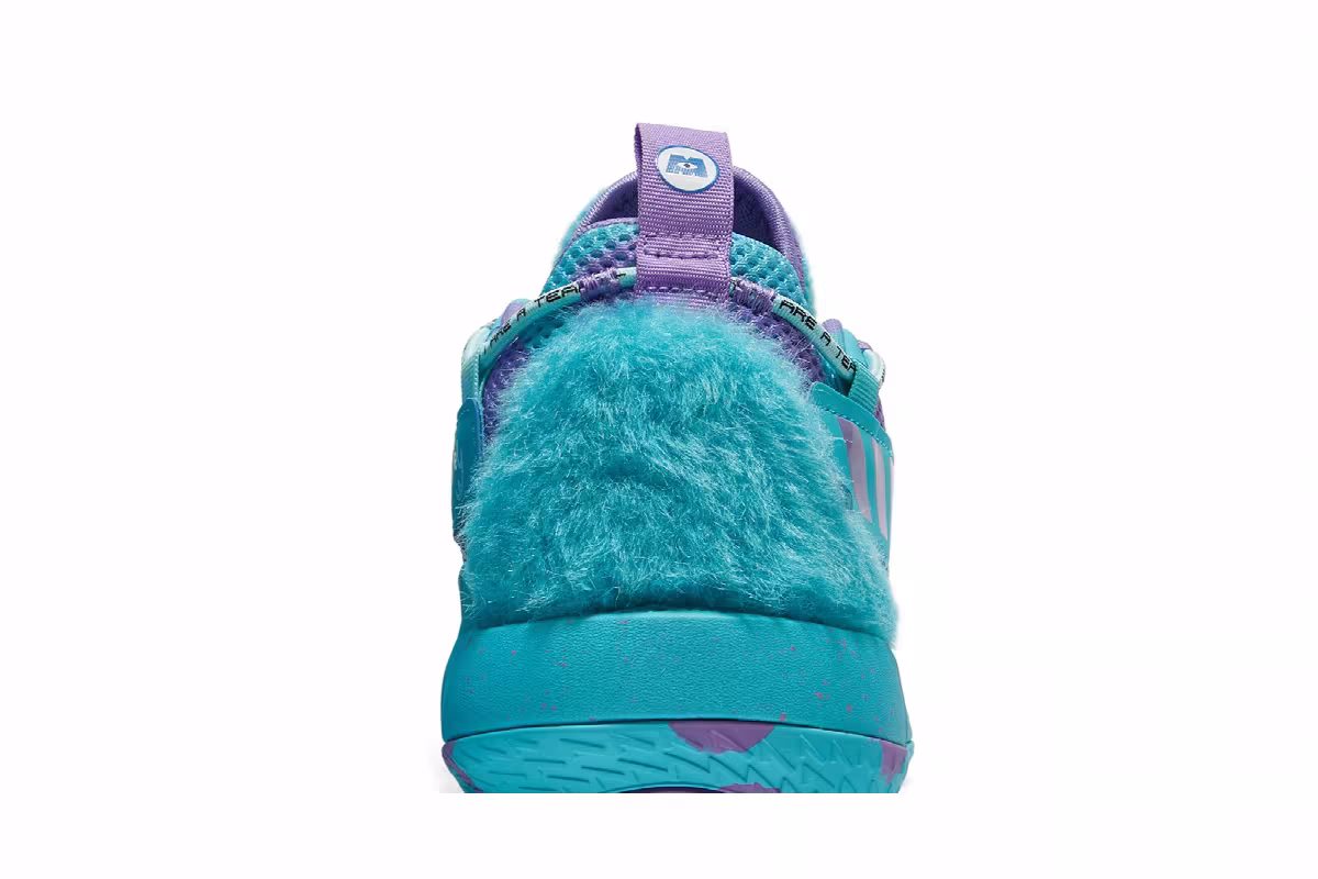 Monsters Inc. x adidas Dame 7 EXTPLY Big Kid Sulley, view 8