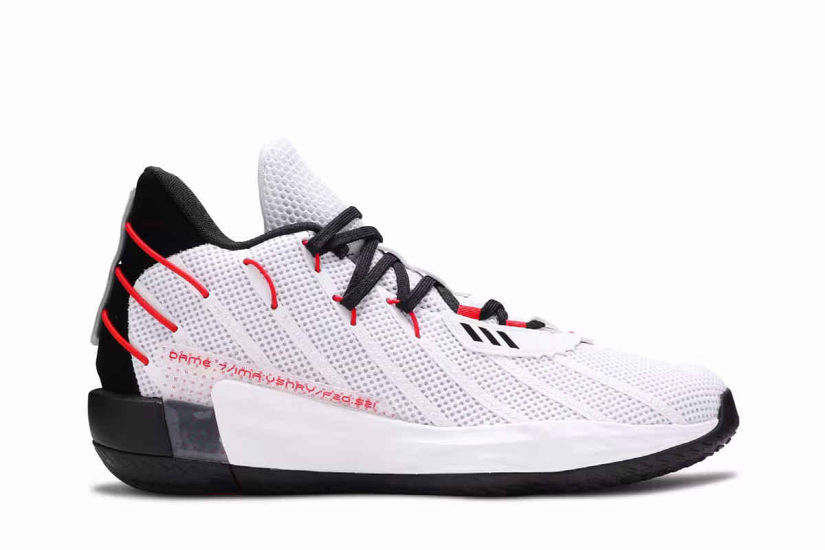 Adidas Dame 7 Cloud White, view 2