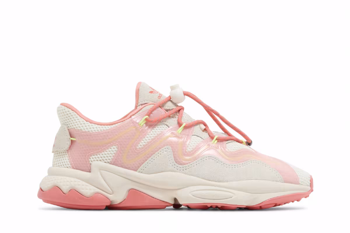 Adidas Women's Ozweego Plus Cream Semi Coral, view 2