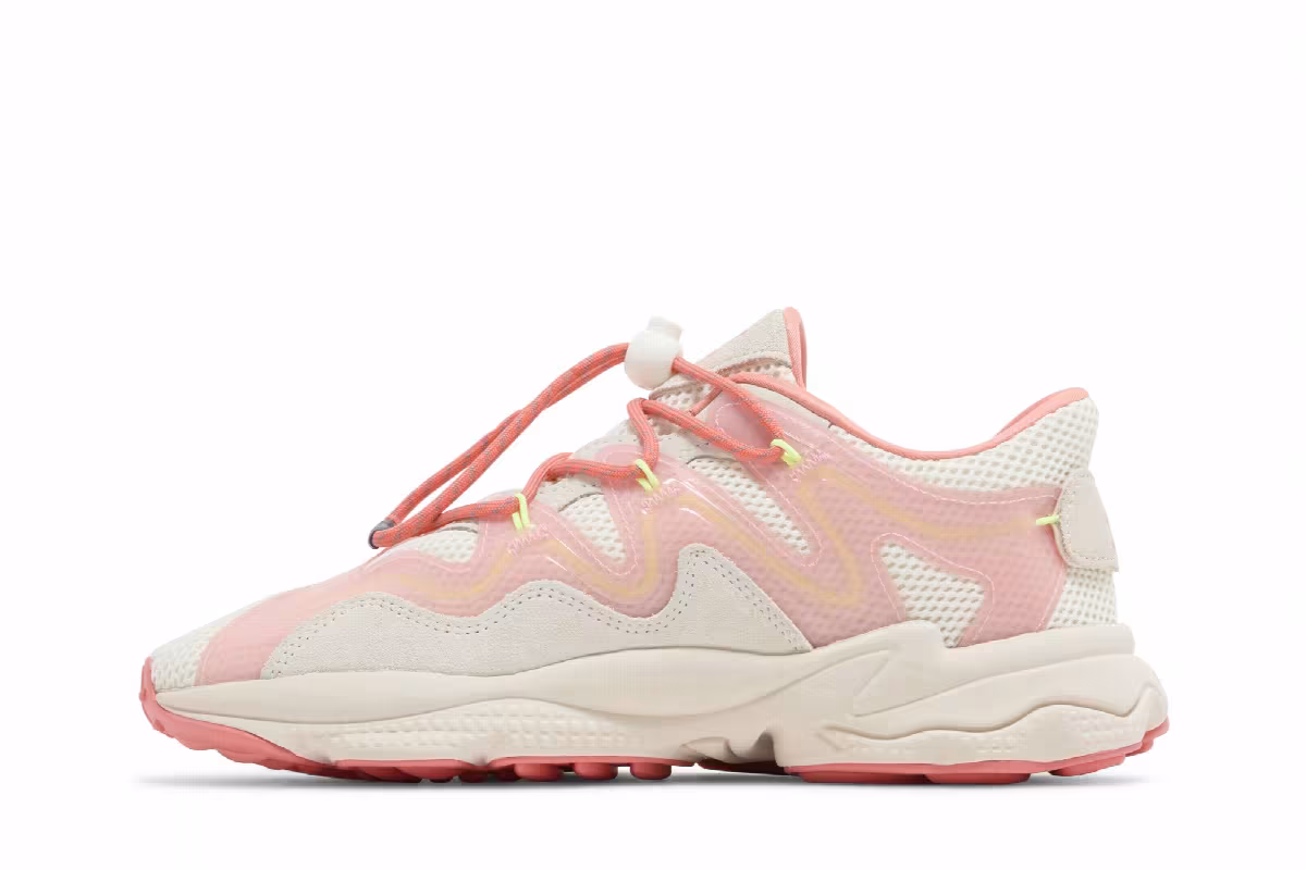 Adidas Women's Ozweego Plus Cream Semi Coral, view 4