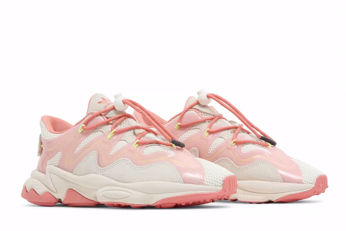 Adidas Women's Ozweego Plus Cream Semi Coral, view 9