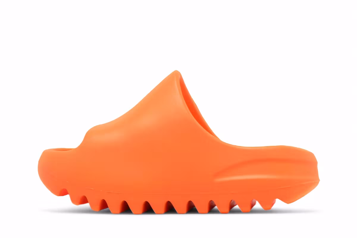 adidas Yeezy Slides Kids Enflame Orange, view 4