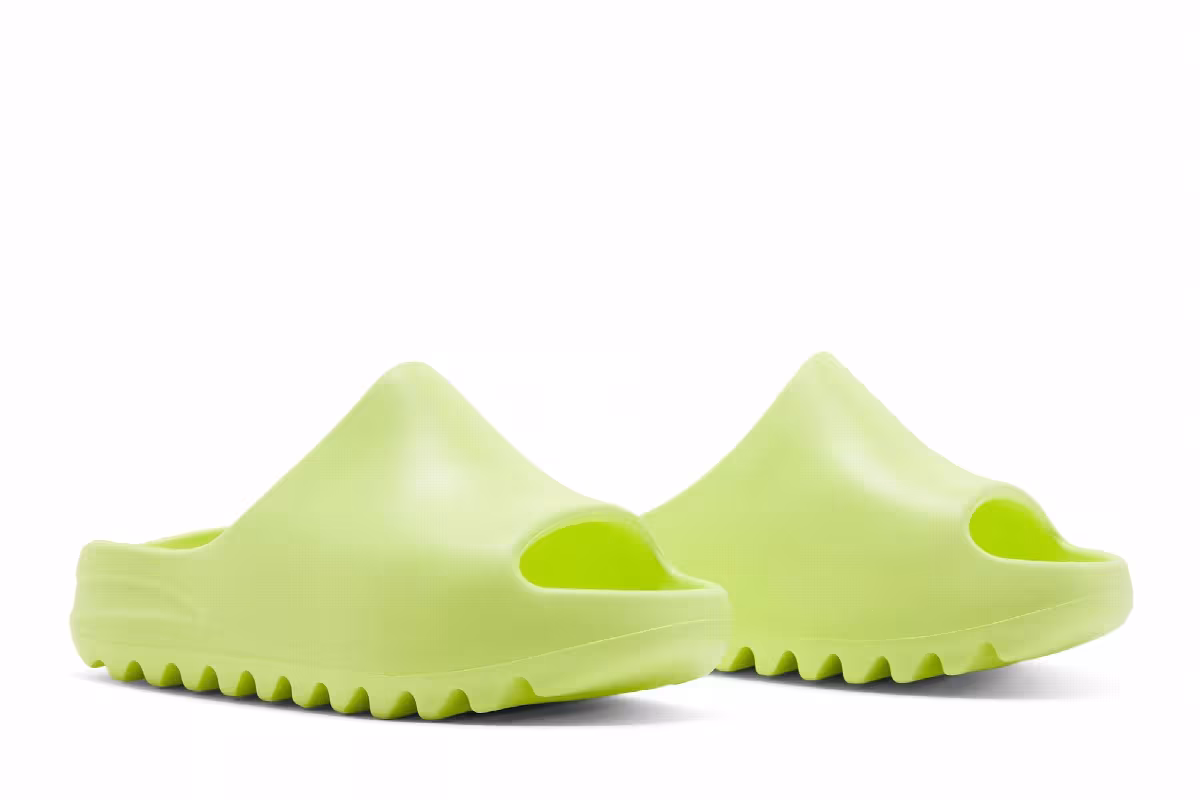 adidas Yeezy Slides Kids Glow Green, view 9