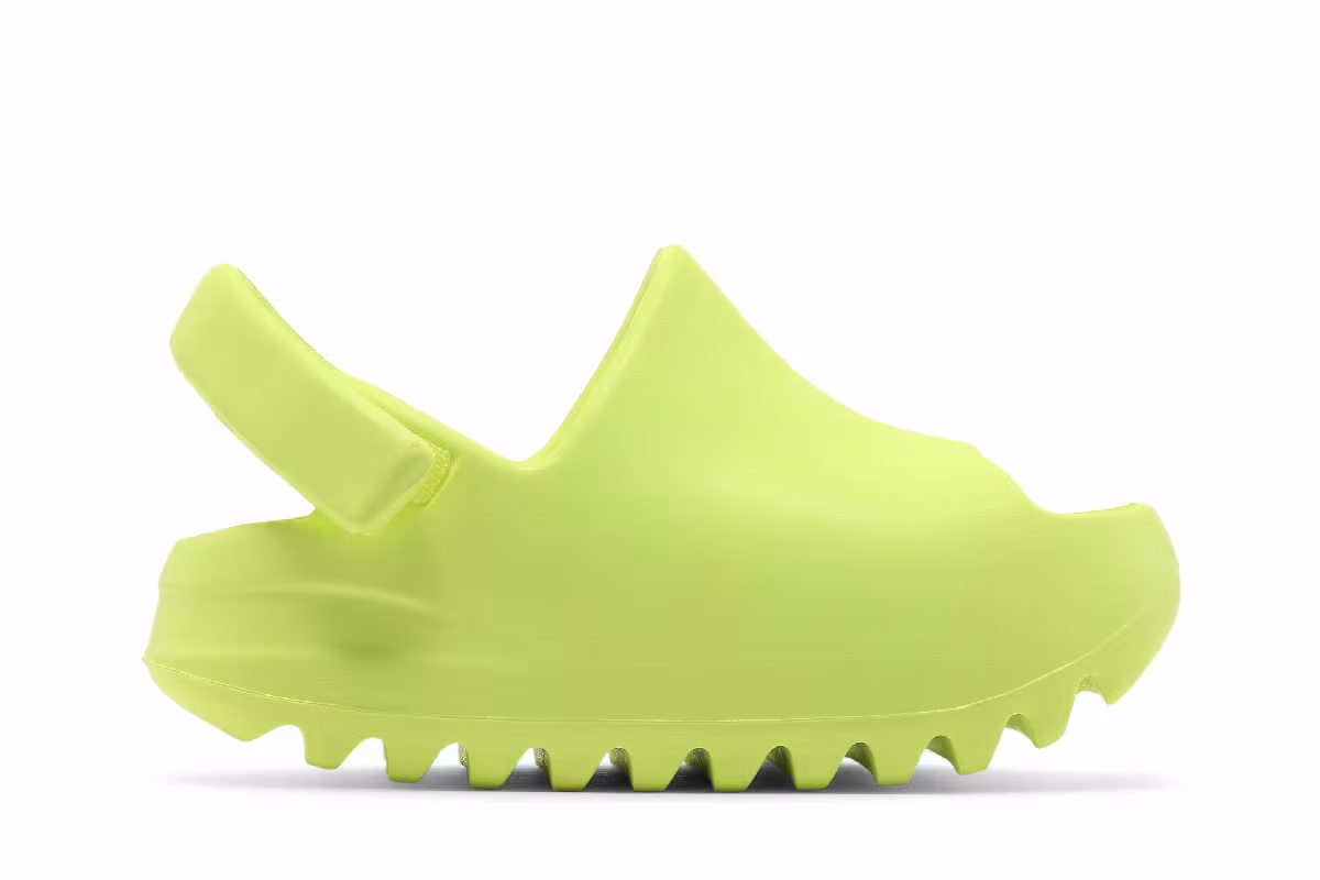 adidas Yeezy Slides Infants Glow Green, view 2