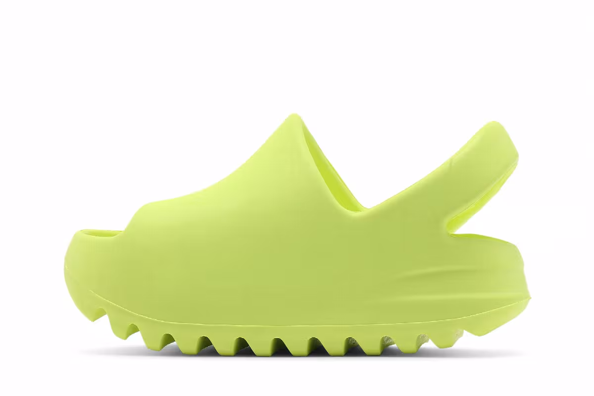 adidas Yeezy Slides Infants Glow Green, view 4