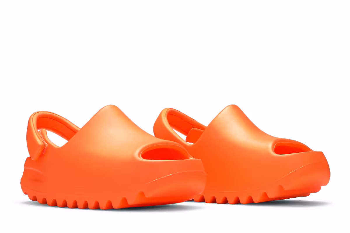 adidas Yeezy Slides Infants Enflame Orange, view 9