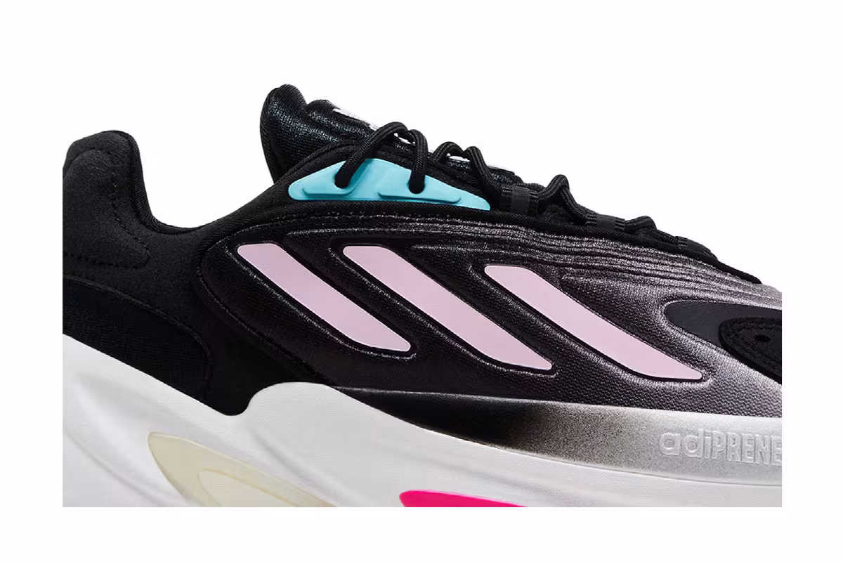 Adidas Women's Ozelia Black Clear Pink, view 3