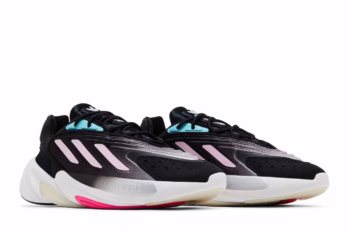 Adidas Women's Ozelia Black Clear Pink, view 9