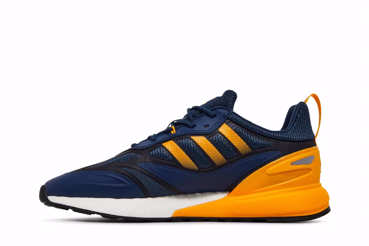 Adidas ZX 2K Boost 2.0 Crew Blue Semi Solar Gold, view 4