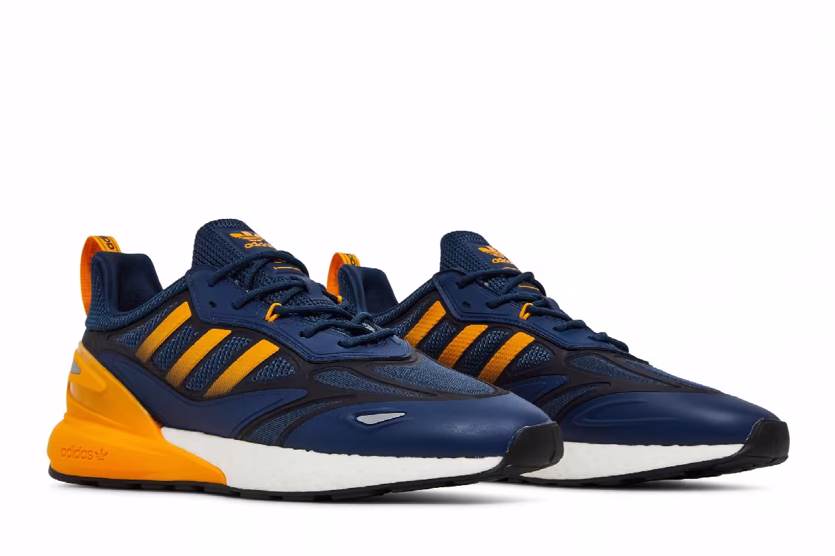 Adidas ZX 2K Boost 2.0 Crew Blue Semi Solar Gold, view 9